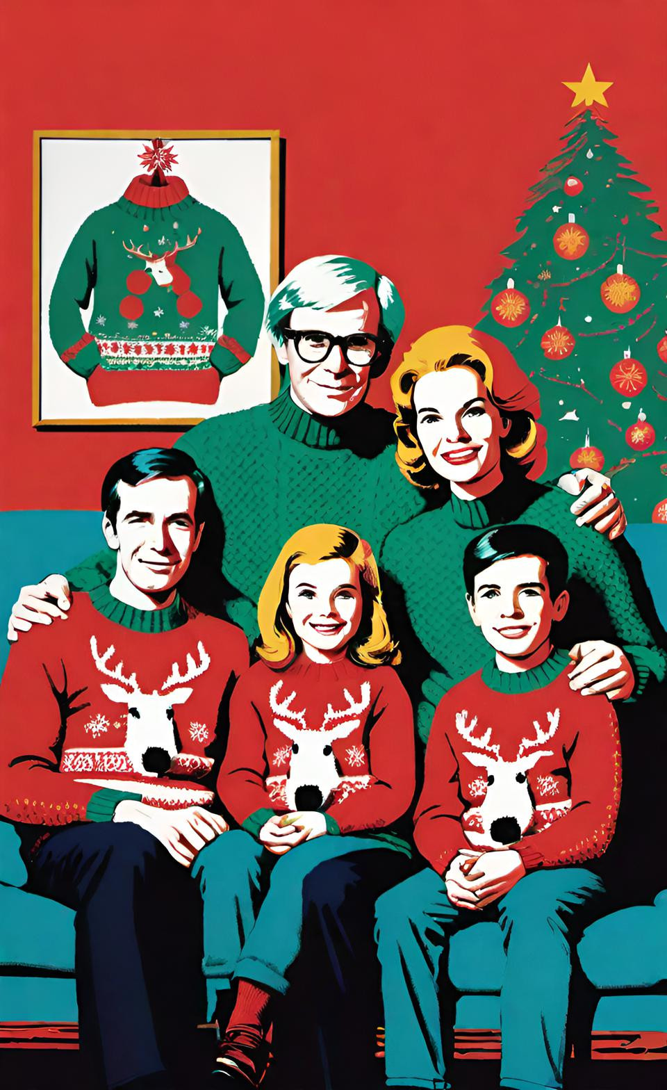 Artistic christmas sweaters
